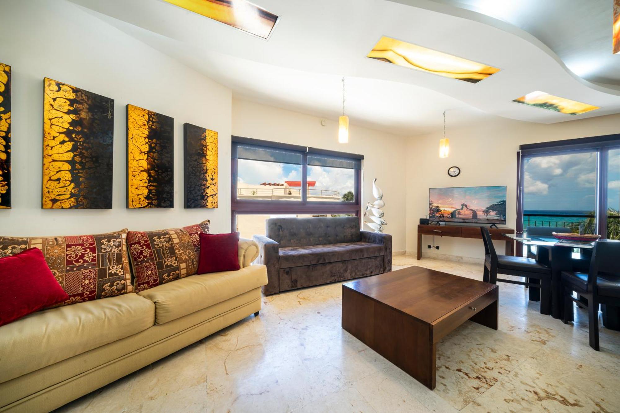 Beachfront 1 Bedroom Condo - El Faro, Surf 407 Playa del Carmen Zewnętrze zdjęcie